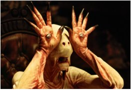 The Pale Man reads the review